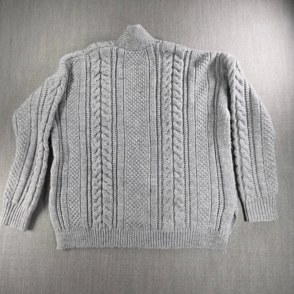 GAP Cardigan Womens XS Heather Grey Cable Knit‎ Open Front Sweater S/352721-01